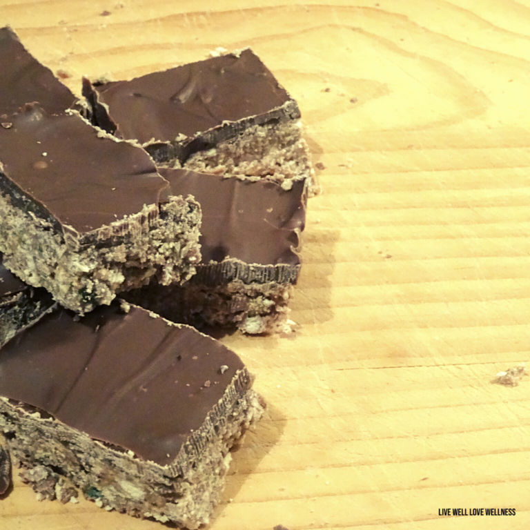 Gluten Free Peppermint Slice with a dash of chocolate indulgence!