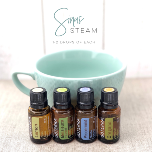 Essential oils for sinus with a sinus steam