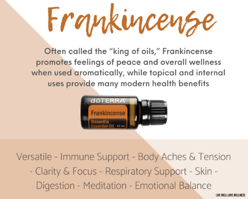 Frankincense essential oil is one of the doterra top 10 oils